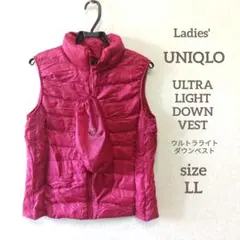 【未使用】ユニクロ UNIQLO ウルトラライトダウンベスト ピンク LL