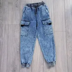 美品♡ラビラビ デニム パンツ スウェット 140