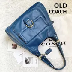未使用級 vintage coach old tote bag Blue