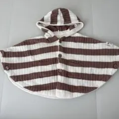 ジェラートピケ　フード付きポンチョ