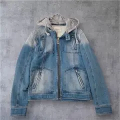 ZARA ザラ　フード付き　デニム ジャケット ジップアップ　パーカー　M