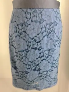 UNTITLED レース　タイトスカート　サイズ2 ブルー　水色　アンタイトル