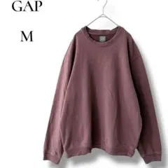 GAP ギャップ　メンズ　長袖トレーナー　ピンク系　クルーネック　M スウェット