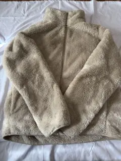 美品　UNIQLO ファーリーフリースフルジップジャケット　Lサイズ　ベージュ