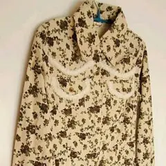 （値下げ） Cragy Angel ワンピース丈のロングシャツ シックな花柄