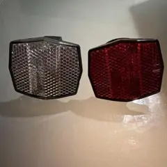 コンパクト リフレクター シルバー レッド 自転車 反射板 新品未使用品