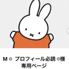 M ☺︎ プロフィール必読 ☺︎︎様専用ページ