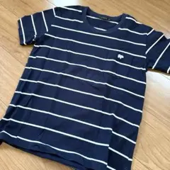 SCYE BASICS ボーダー ポケットTシャツ ネイビー 38のサムネイル