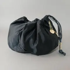505/未使用 YSL サンローラン 巾着ポーチ ブラック ノベルティ 非売品