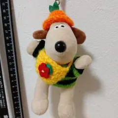 犬のキャラクター 約15cmグルミット　韓国　キーホルダー　あみぐるみ