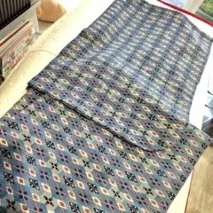 小紋　ひとえ　単衣　ウール