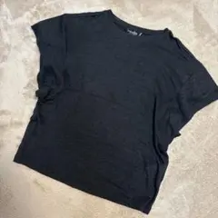 BANANA REPUBLIC リネン Tシャツ XS ブラック　黒