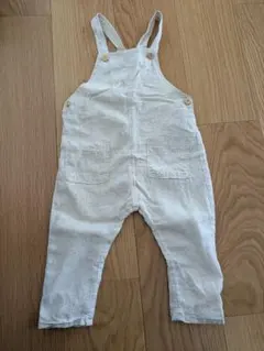 H&M アイボリー コットンサロペット