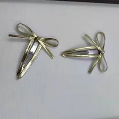 ゴールドリボンデザインヘアピンセット