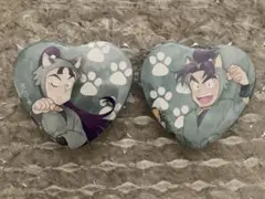 忍たま乱太郎　立花仙蔵　潮江文次郎　ナンジャタウン　ハート缶バッジ