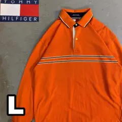 6WE151 90's TOMMY HILFIGER 長袖ポロシャツ