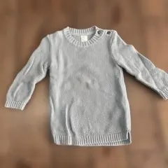 H&M ブルーグレー ニットセーター 12-18m