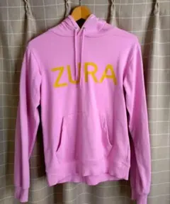 ZURA フード付きパーカー ピンク