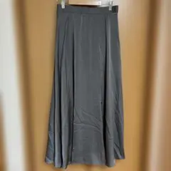 GLOBAL WORK グレー フレア ロングスカート Lサイズ
