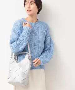 【新品・未使用】Dessin 【軽量・2way】メッシュトート　シルバーのサムネイル