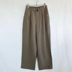 エクリール♦︎ワイドパンツ F ベージュ タックウエストゴム きれいめ 春夏