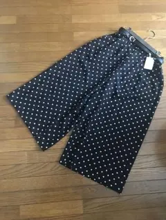 INGNI ドット柄 ワイドパンツ 黒