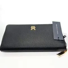 トミーヒルフィガー フルジップ 黒 財布 TOMMY HILFIGER ブラック
