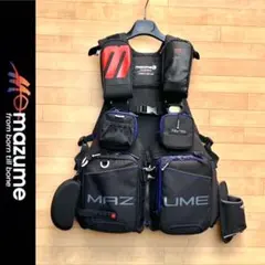 美品 マズメ MZX タイドマニア ライフジャケット フローティングベスト 黒 マズメ MZX タイドマニア ライフジャケット フローティング