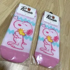 スヌーピー  靴下　のびのびソックス　スニーカーソックス　snoopy ピンク