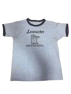 80s〜90s Lancaster Minnesota リンガーTシャツ　水色
