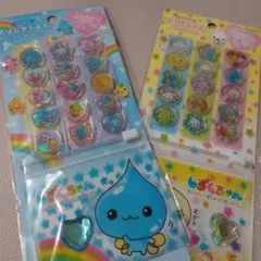 しずくちゃん　キラキラおはじきシール　みるみるちゃん　2種セット