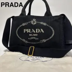 s78【美品】プラダ　三角ロゴ　カナパ　Sサイズ　ブラック　2way ショルダー