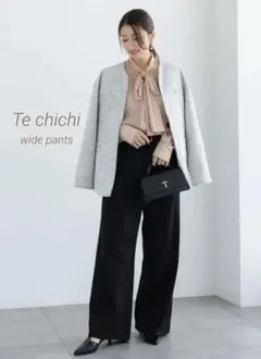 ブラック ワイドパンツ