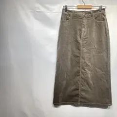 23区DENIM ベロア調 ミディ丈 スカート モカ 茶 38 フォーマルのサムネイル