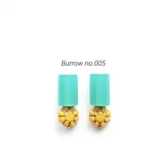 no.005 ガラスビーズのピアス, イヤリング
