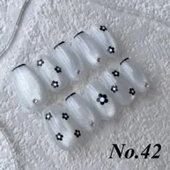 No.42 お花ホログラムネイル ＊オーダーサイズ・カラー変更可能＊