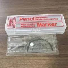 三角定規・分度器セット+おまけ(筆箱)