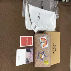 COACH スヌーピー パッチ 長財布