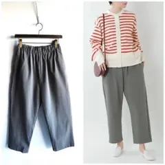 美品 トラヴァイユマニュアル ニットツイルポーラパンツ S イージーパンツ