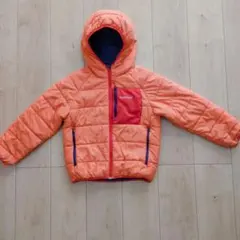 モンベルmontbell フード付中綿コート 130センチ　リバーシブル