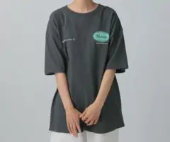 オーバーサイズ(マタニティ可)Tシャツ ダークグレー