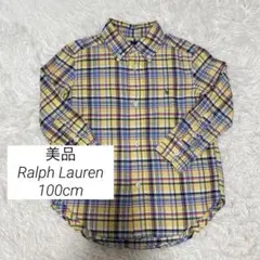 美品◇Ralph Lauren 長袖シャツ チェック柄 3/3T 100cm相当
