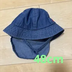 ベビー キッズ デニム 日よけ付き 帽子