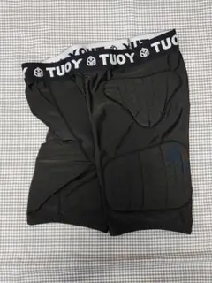 TUOY パッド付きインナータイツ キッズXL 黒 ゴールキーパー最適