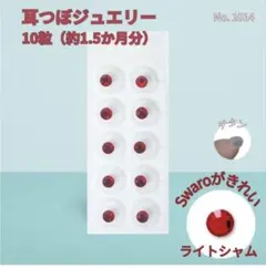 耳つぼジュエリー（スワロフスキー）　レッドピアス　10個入り　No.1014
