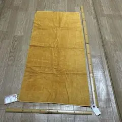 160昭和レトロ　コールテン生地 マスタード 90×40 ハギレ　未使用品