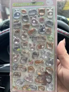 ボンボンドロップシール　クーリア正規品　モルモット&うさぎ