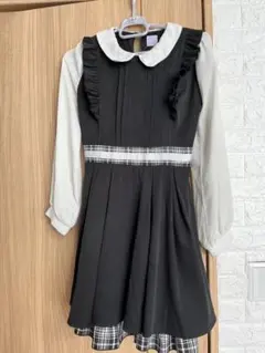 axes femme kids ブラックワンピース