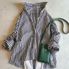 美品♪Plage プラージュ　boxシルエット シャツ ストライプ ゆったり
