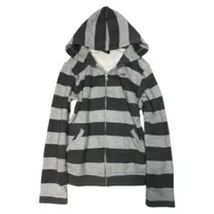 00s archive 平成初期 ボーダージップパーカー グランジ y2k